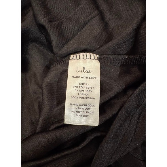 Lulus Black Strapless Tiered Ruffle Maxi Dress XS Evening Formal - Picture 9 of 12